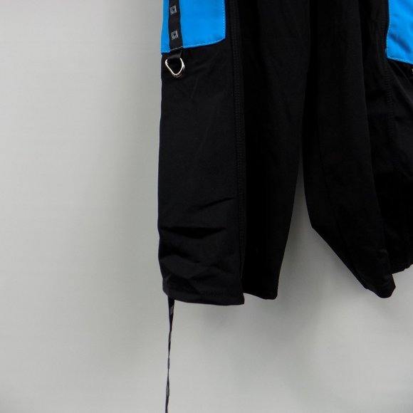 Unbranded Punk Black Cargo Pocketed Shorts With Side Straps Size Large Childrens - Picture 2 of 8